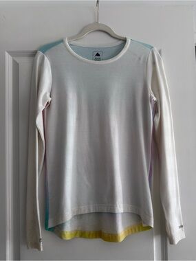 Burton Dryride White long sleeve tee with tie dye back